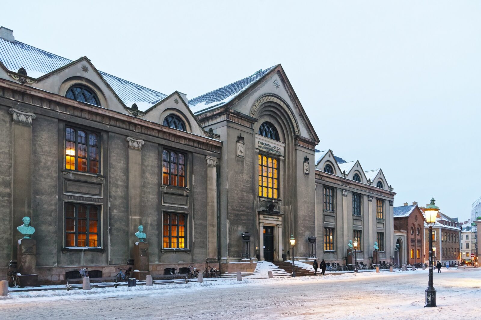 冬のコペンハーデンの通り