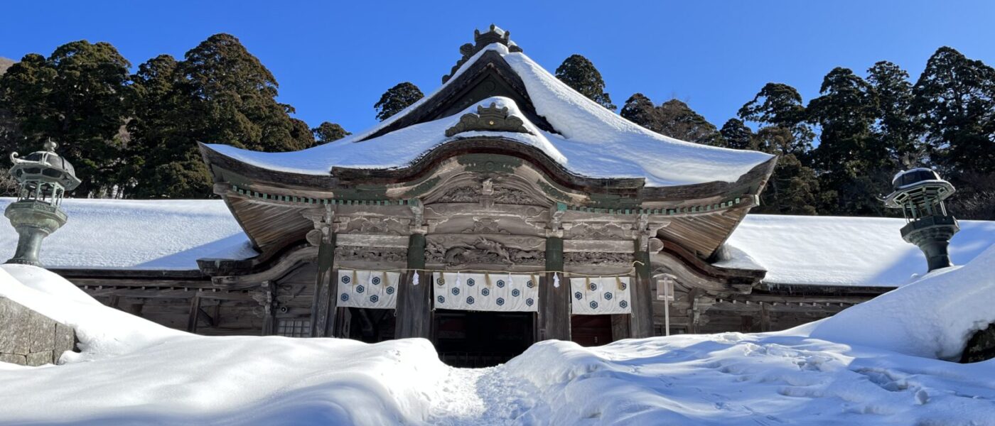 冬の大神山神社　奥宮